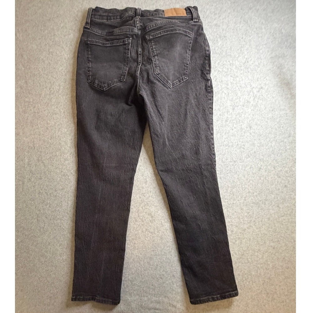 Madewell Mid-Rise Perfect Vintage Jean Faded Black Straight Leg Size 27 - Picture 3 of 8